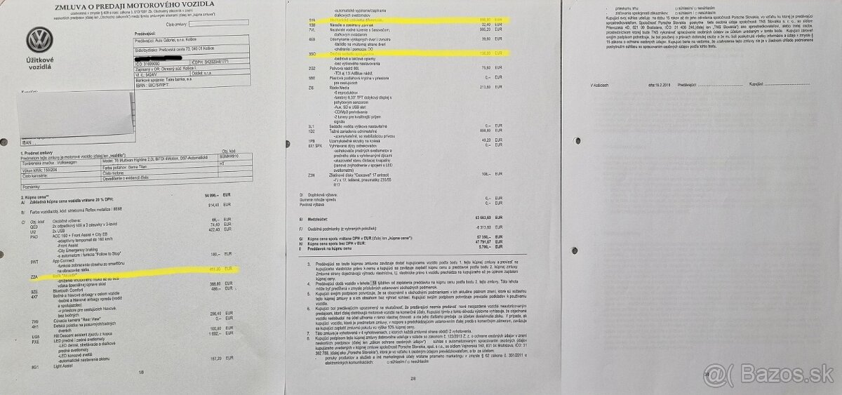 Predám Volkswagen Multivan T6 Hihgline 4x4 - 6