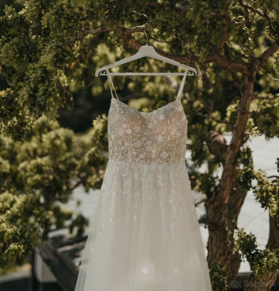Svadobné šaty so štvorlístkami S-M - 6