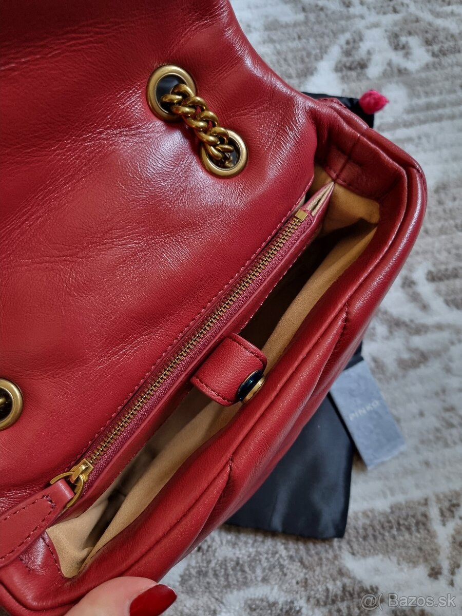 Kožená kabelka Pinko puff - 6