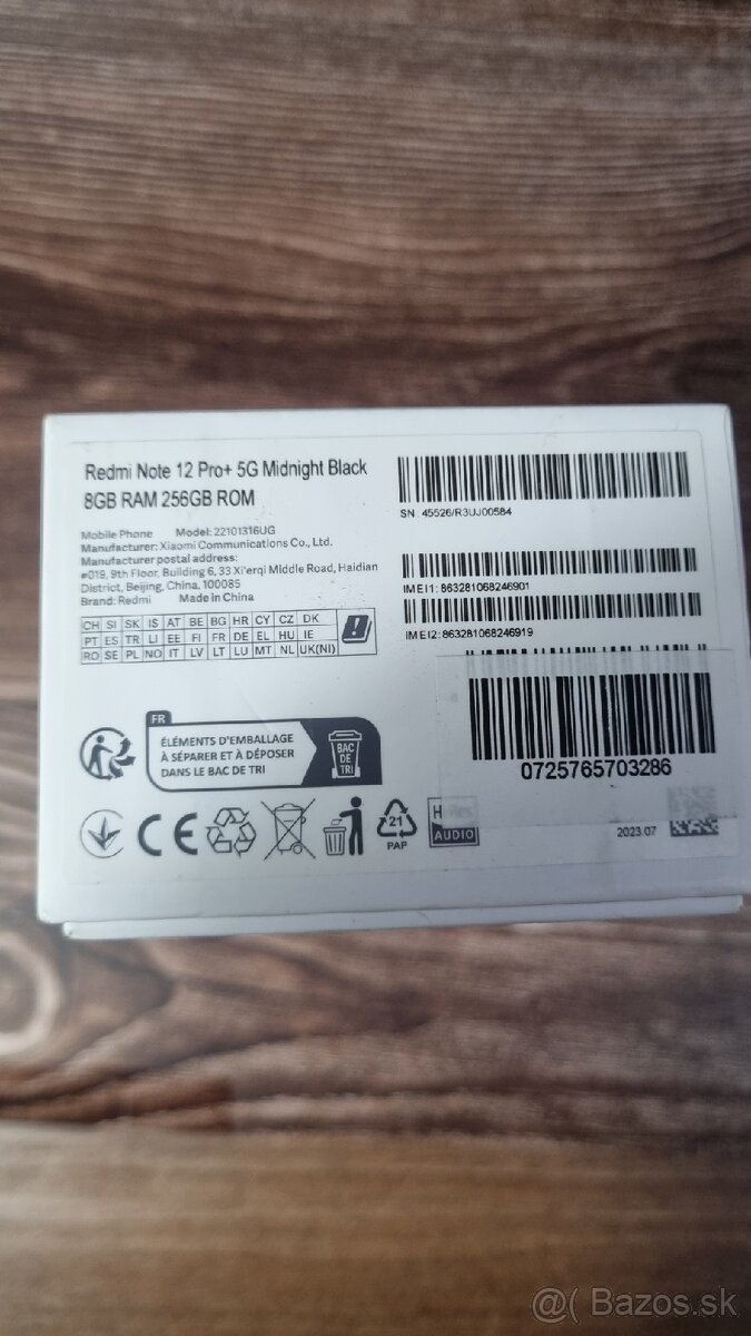 Xiaomi Redmi Note 12 Pro+ 5G 8GB/256GB - 6