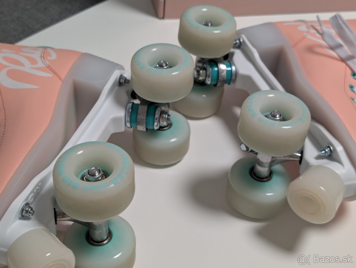 39.5 - Rio Roller Script kolieskové korčule | Peach Green - 6