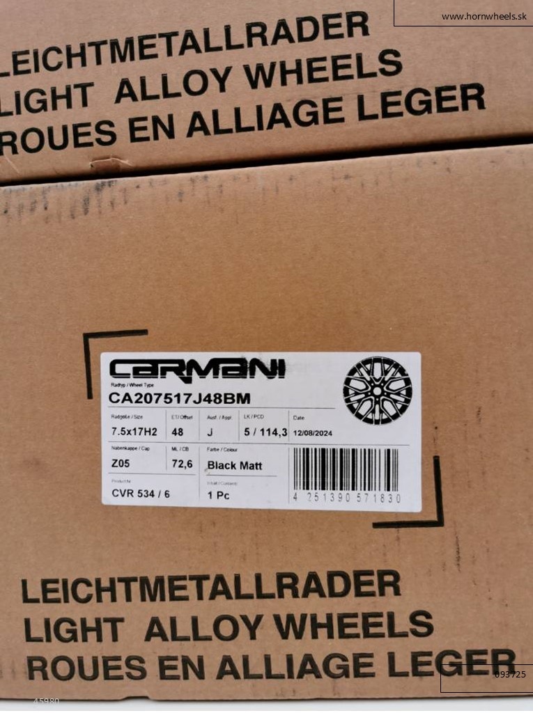 Nové Kia Carmani Ludwig 7,5X17 ET48 5x114,3 Alu 1224 - 6