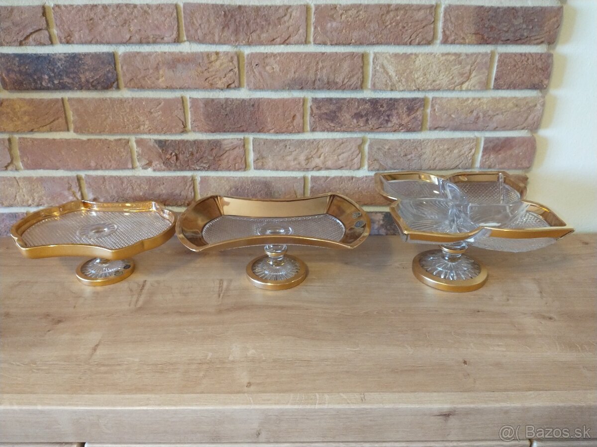 kryštál, sklo, žardiniéra, misa - 6