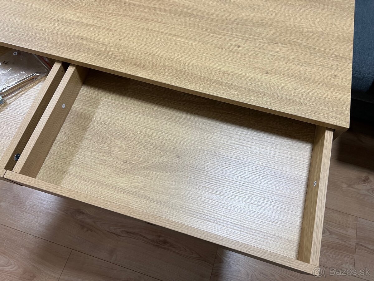Písací stôl LINDVED – farba prírodného duba - 6