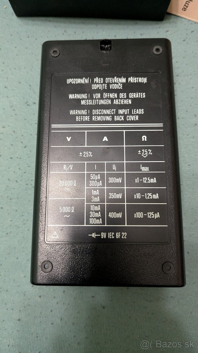 Predám Analógový multimeter Metra Blansko PU 501 - 6