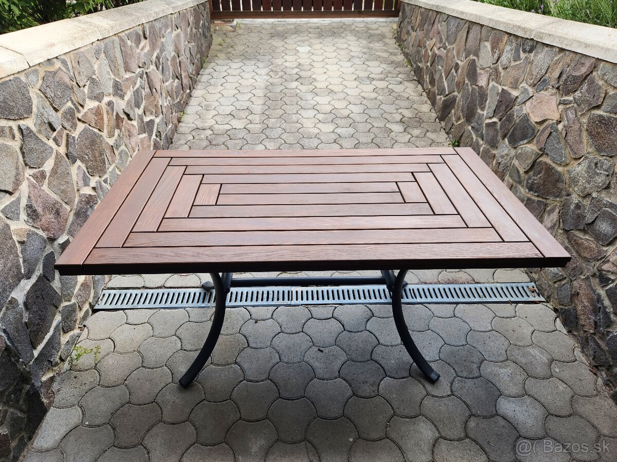 Záhradný drevený stôl na terasu - 6