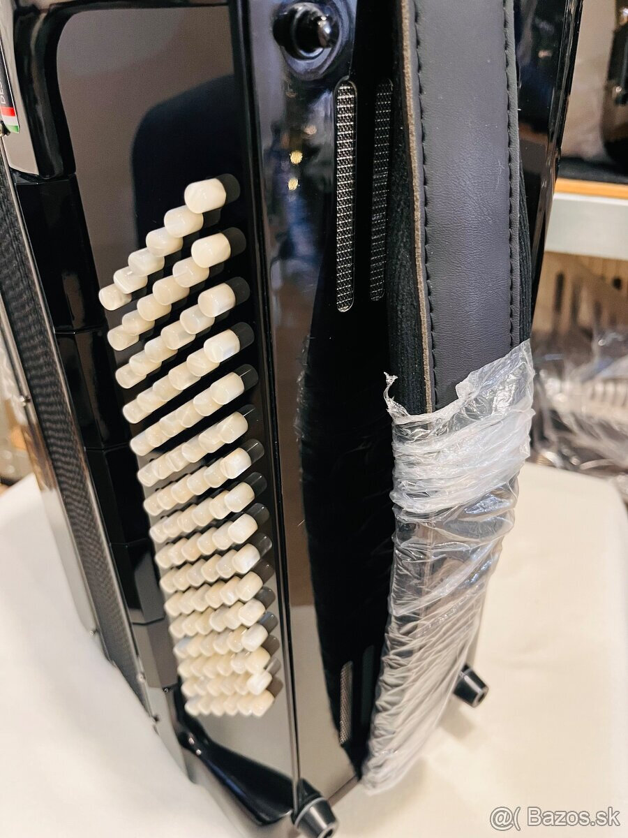 Nový akordeón Beltunica Proffesionall- IV- 96 basový- krásny - 6