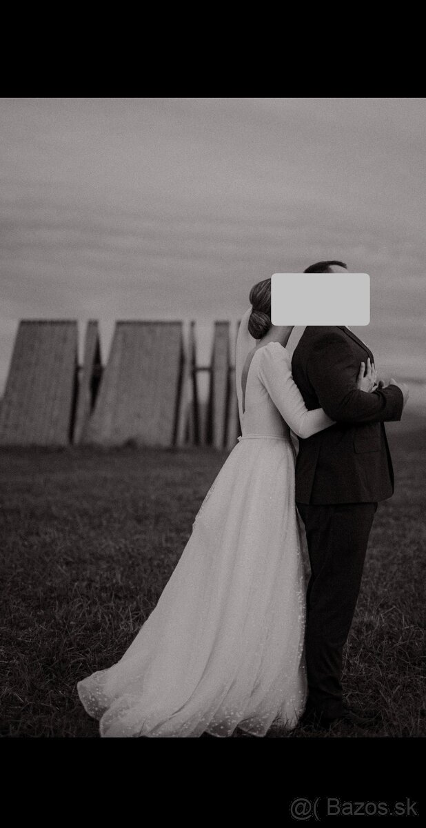 Svadobné šaty, veľkosť 36/38 - 6