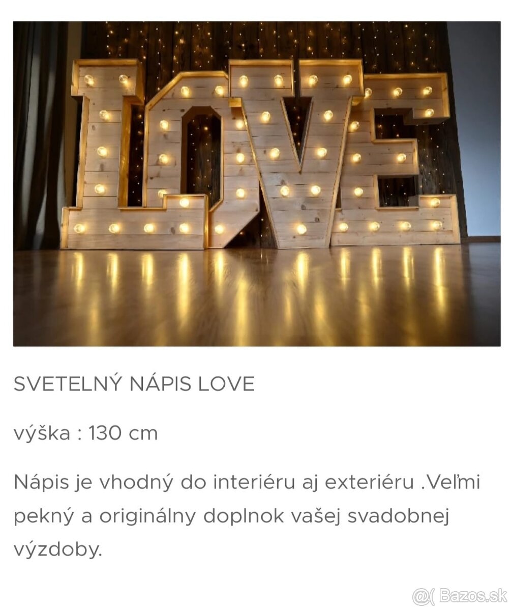 Svetelný nápis LOVE - 6