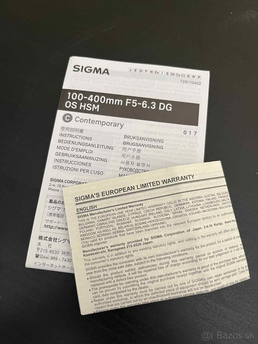 Sigma 100-400mm f/5-6.3 DG OS HSM Contemporary, baj. Nikon F - 6