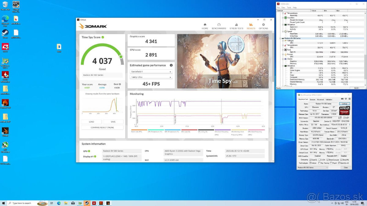 Herná grafika SAPPHIRE NITRO+ RX 580 OC 4GB GDDR5 - 6