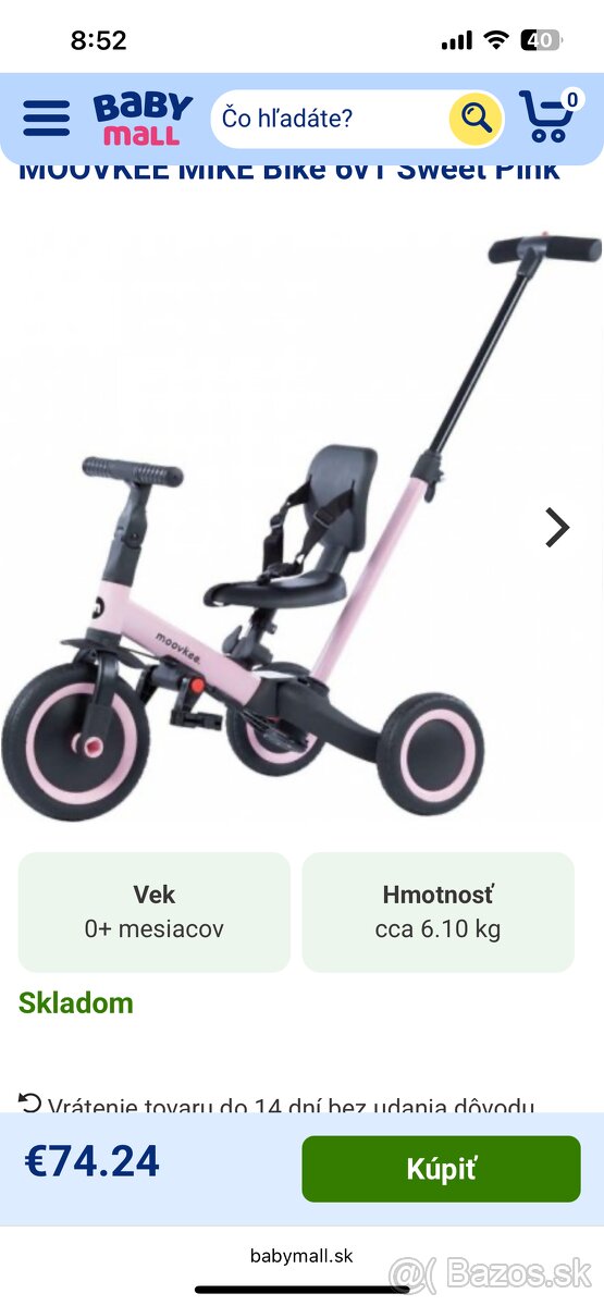 Trojkolka Moovke 6v1 - 6