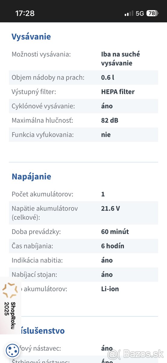 Vysávač Gorenje - 6