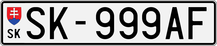 ŠPZ / EČV typ 1/101 (1997-2004) - SK (Svidník) - 6