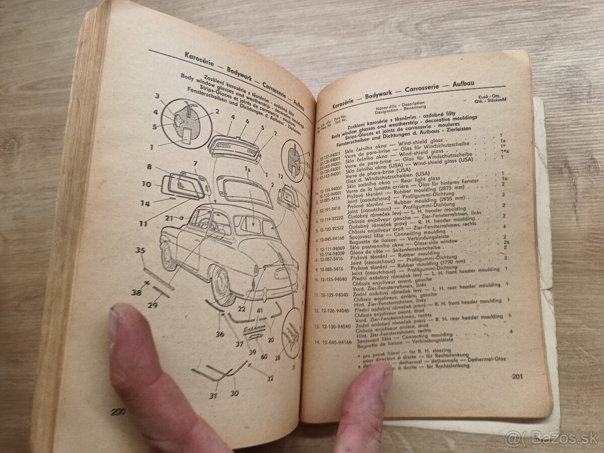 Seznam náhradních dílú Škoda Octavia 1960 - 6