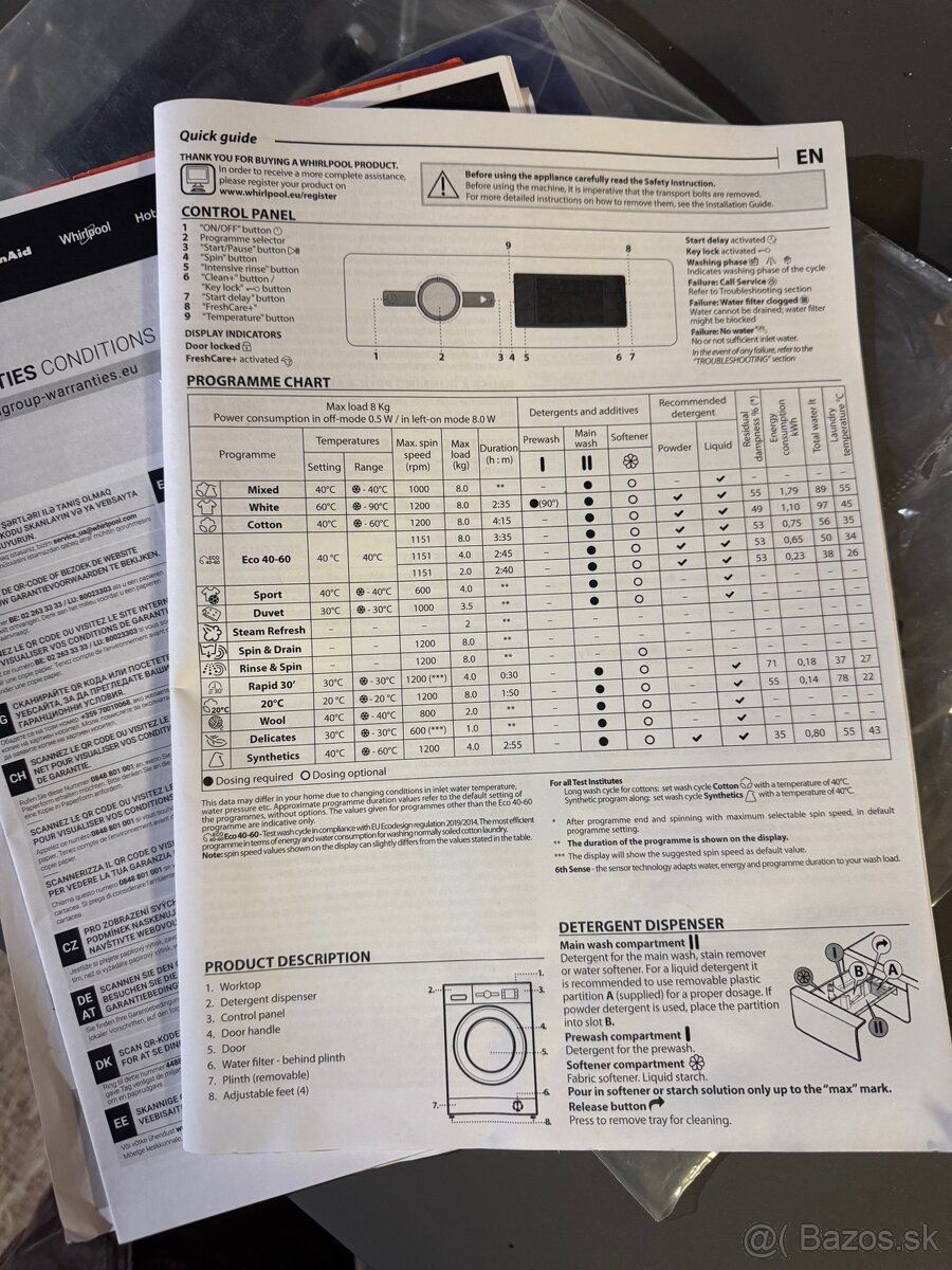Pracka Whirlpool FFB 8258 BV EE - 6