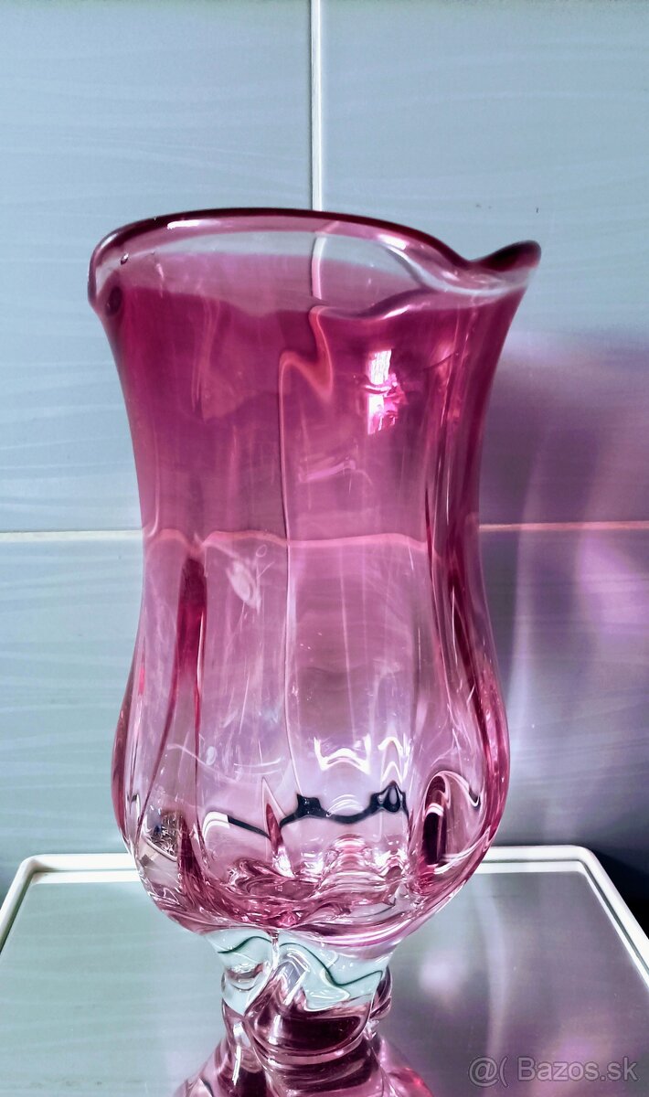 Hutné sklo - váza, popolník - 6