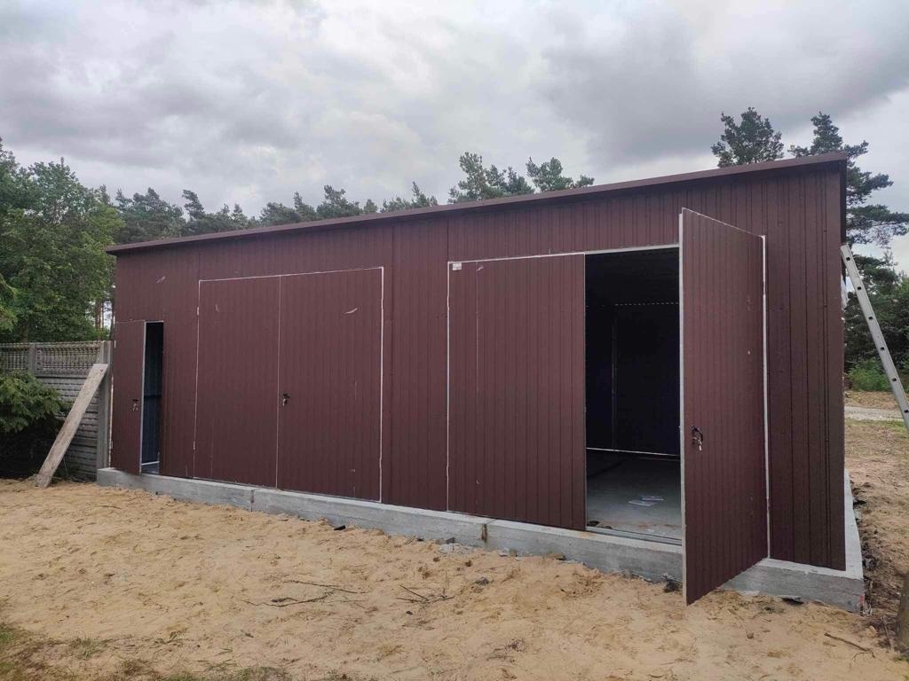 Plechová montovaná hala 9x7m – sklad krmiva, dielňa, garáž - 6