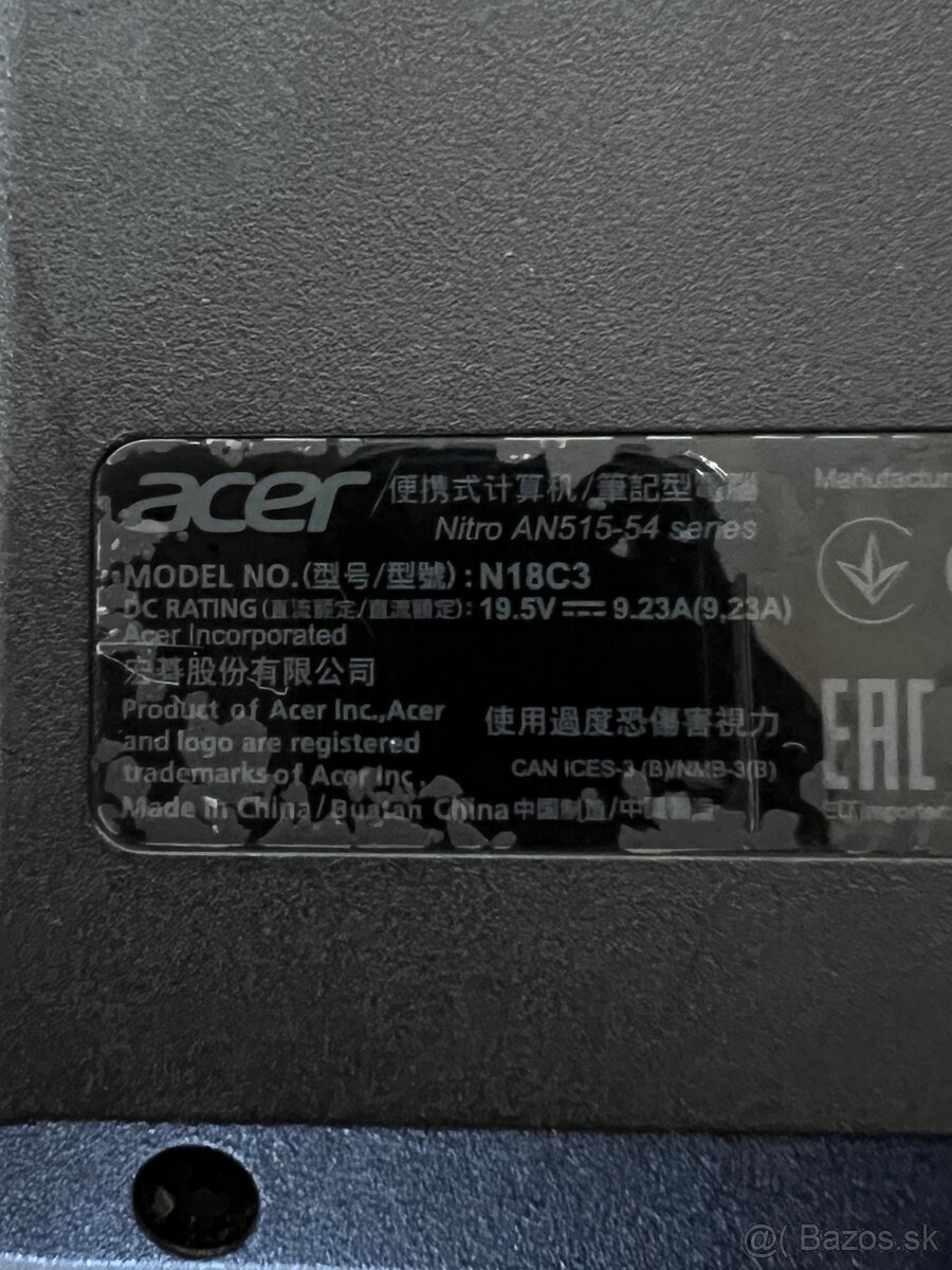 Acer Nitro 5 (model N18C3) - nefunkčný - 6