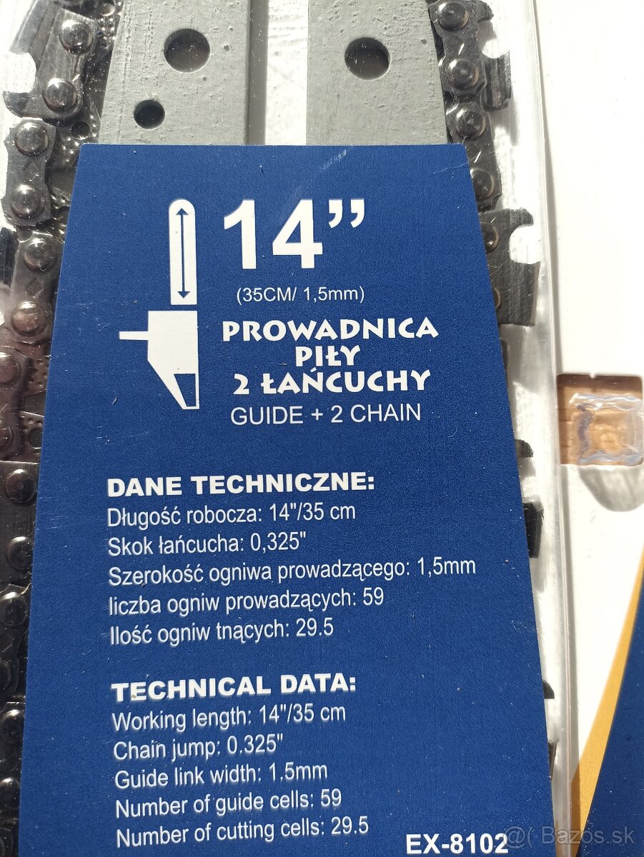 Lišta na reťazovú pílu + 2 x reťaz - 6