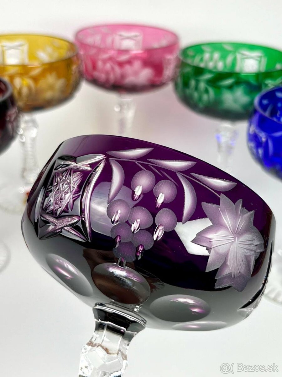 Krištáľové poháre kremánky Anna Hutte Traube - 6