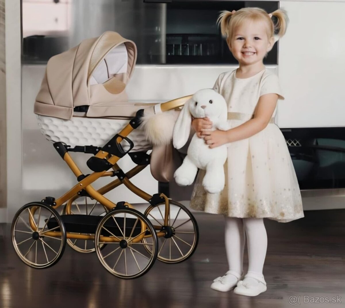 Detský retro kočík pre bábiky - 6
