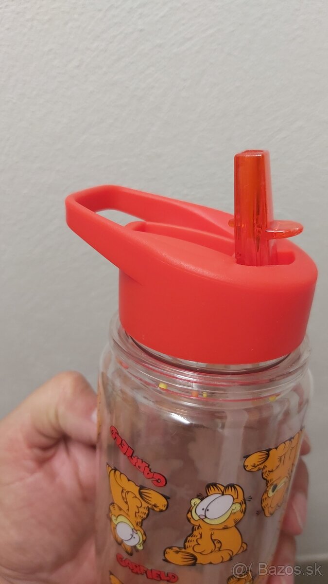 fľaša plastová Carfield na vodu 1L -detský motív -nová - 6