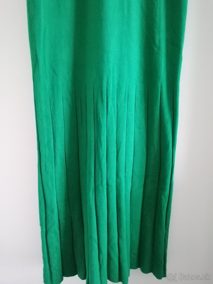Dlhé zelené šaty, veľkosť 38 - 6