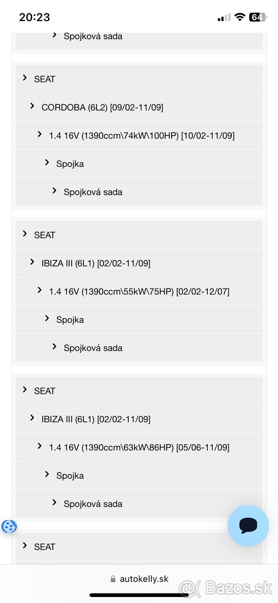 Luk spojková sada - 6