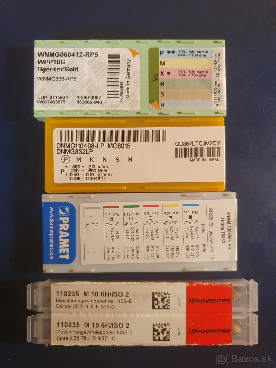 VBD, závitníky a soustružnické nože - 6