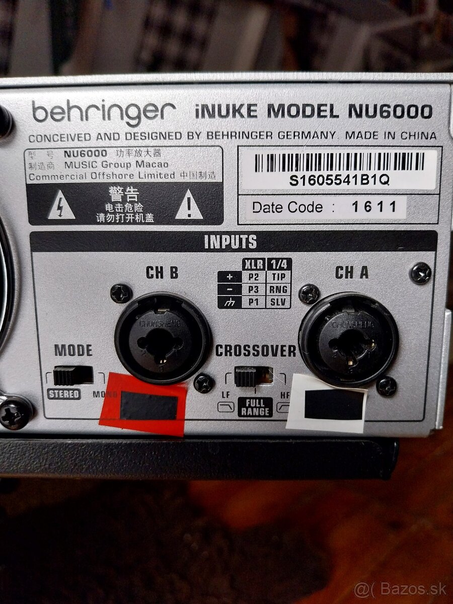 zosiľňovač Behringer iNuke NU 6000 ako nový - 6