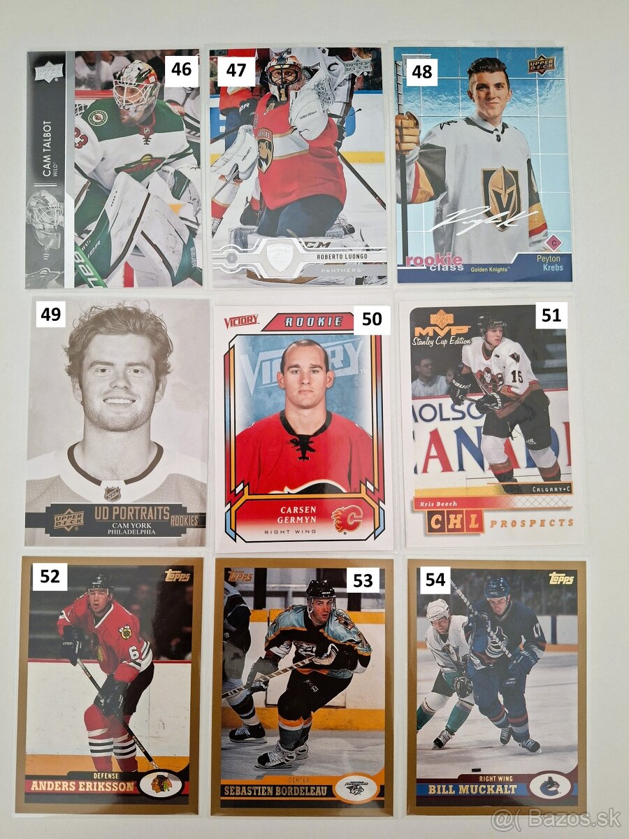 Hokejové kartičky Mix NHL - 6