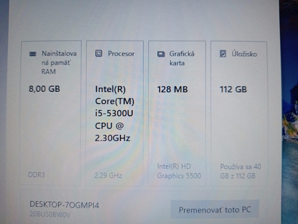 predám Lenovo thinkpad t450 - Intel core i5 - 8gb ram - ssd - 6