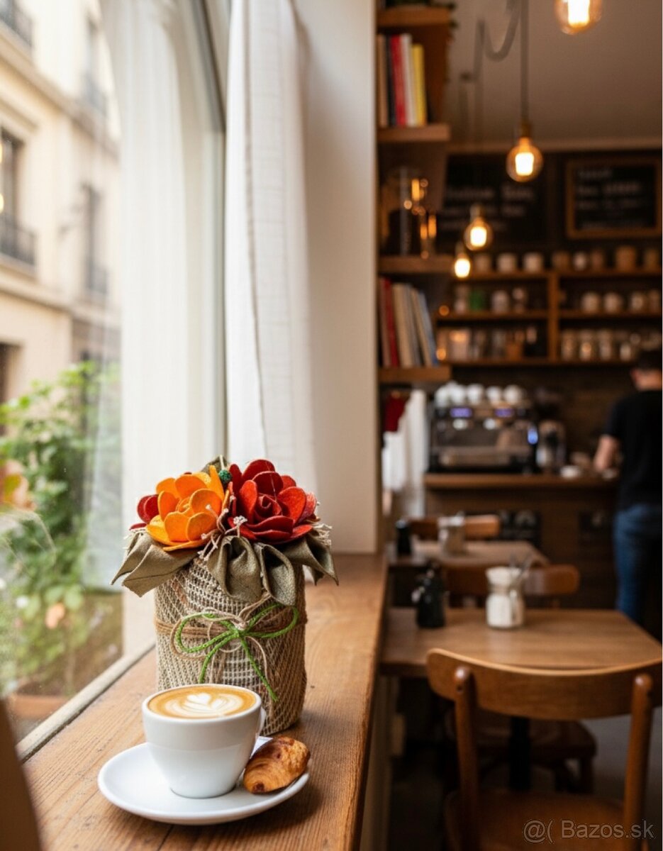 Ručne vyrábaná dekorácia s kvetmi - 6