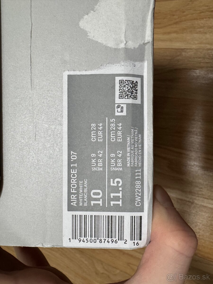 Nike air force 1 biele 44 - 6