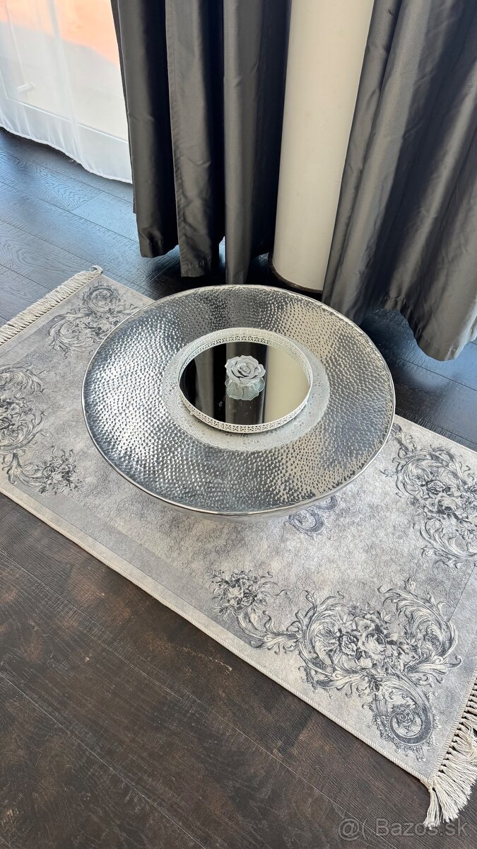 Krásna súprava biela lesklá komoda+skriňa s osvetlením - 6