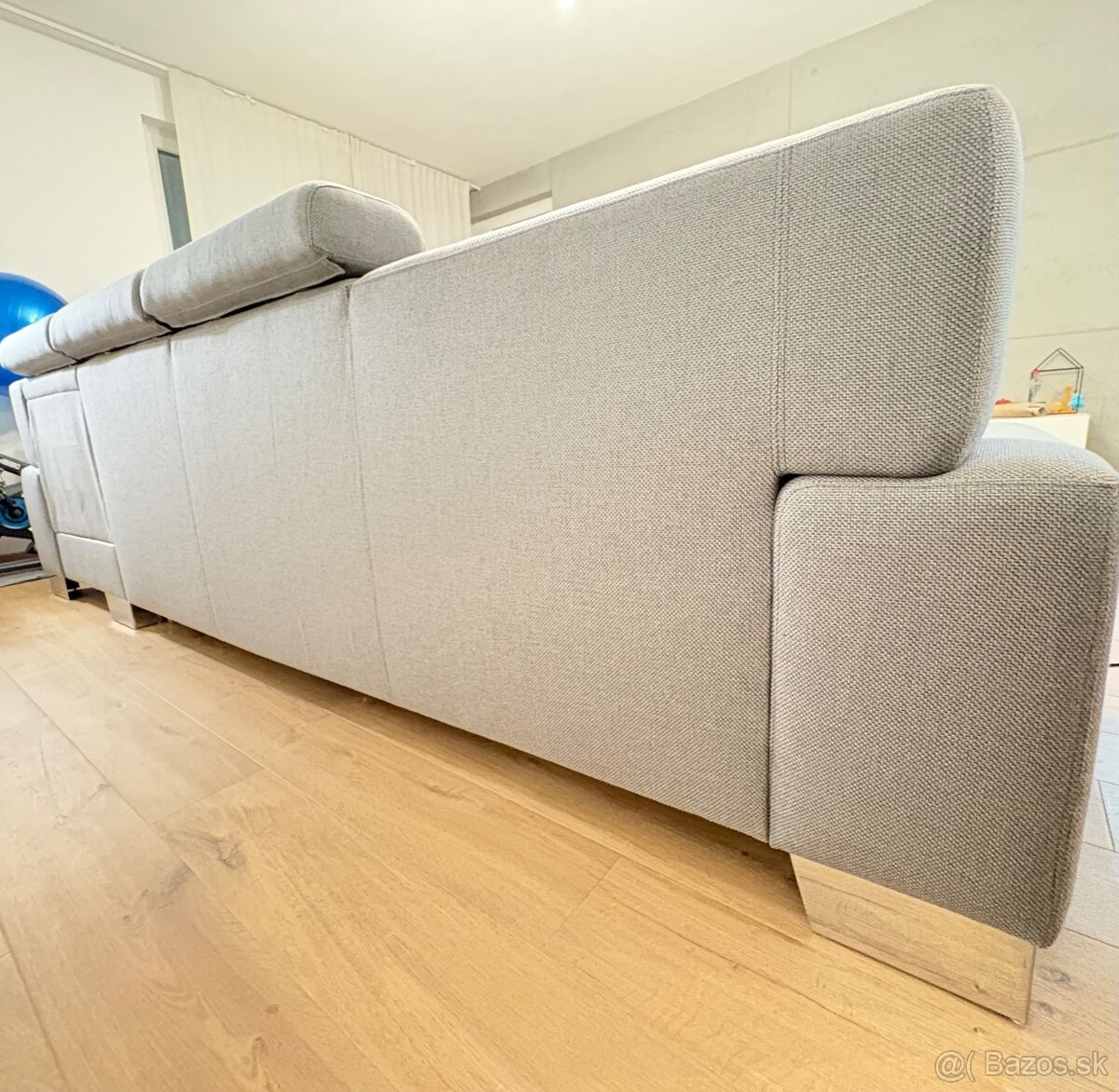 Rohová sedačka, sedacia súprava + taburet REZERVOVANÉ - 6