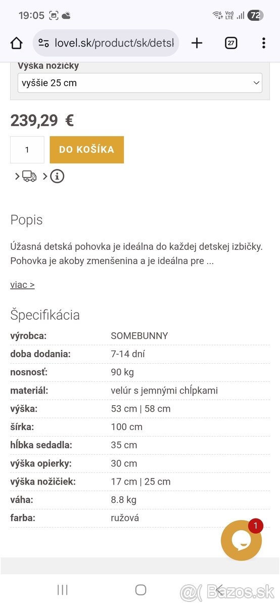 Detska dizajnova pohovka Lovel - 6