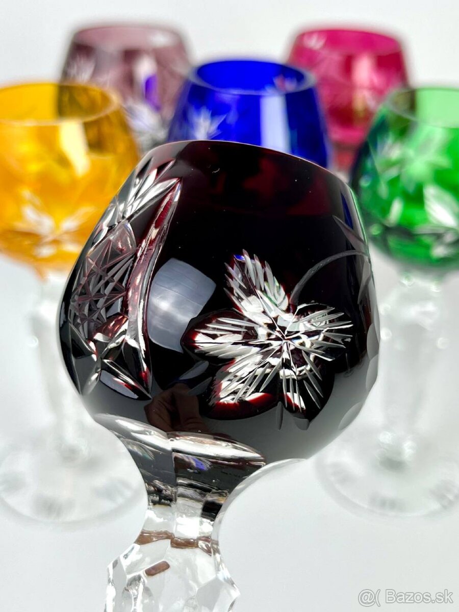 Krištáľové poháriky Lausitzer vintage - 6