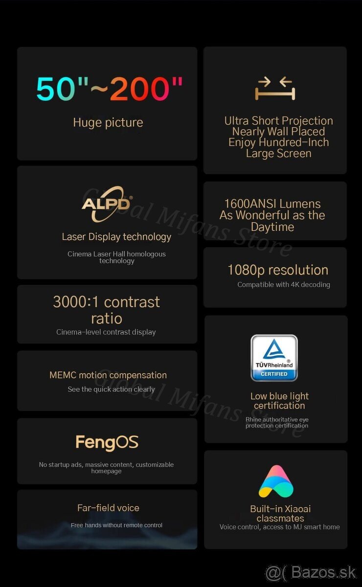 Laserový projektor Formovie Fengmi R1 UST 4K- Nový a zabalen - 6
