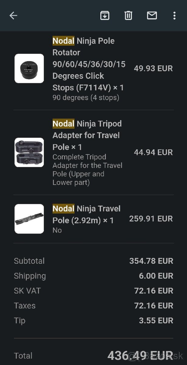 Statív Nodal Ninja sada na 360° foto - 6