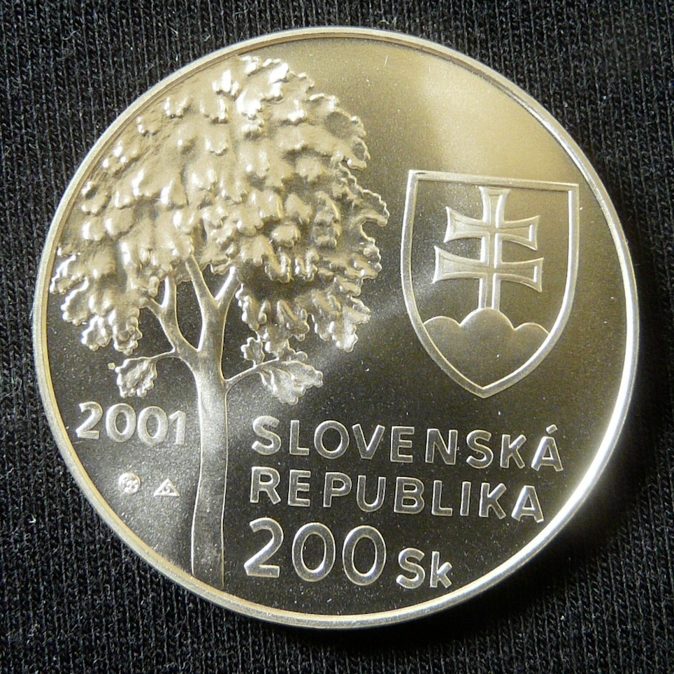Slovenské strieborné 200 koruny bk - 6