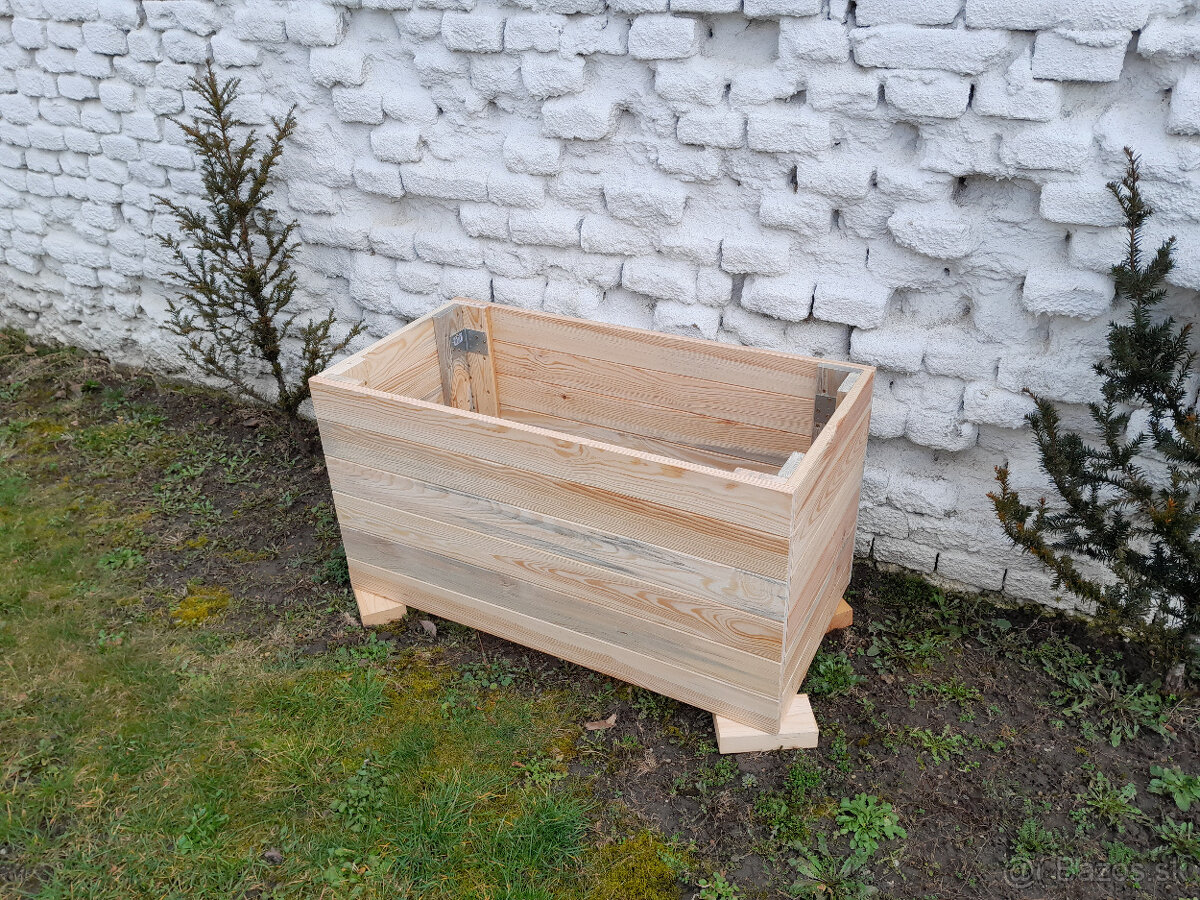 Drevený vyvýšený záhon 100 x 50 x52 cm - 6