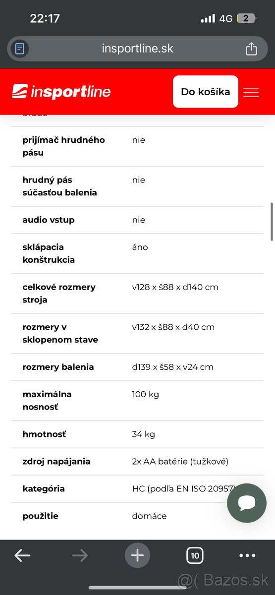 Magnetický bežecký pás inSPORTline - 6