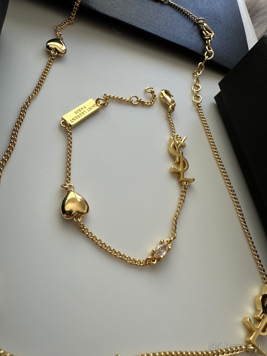 Nová nenosena luxusná sada naramku a nahrdelnika YSL - 6