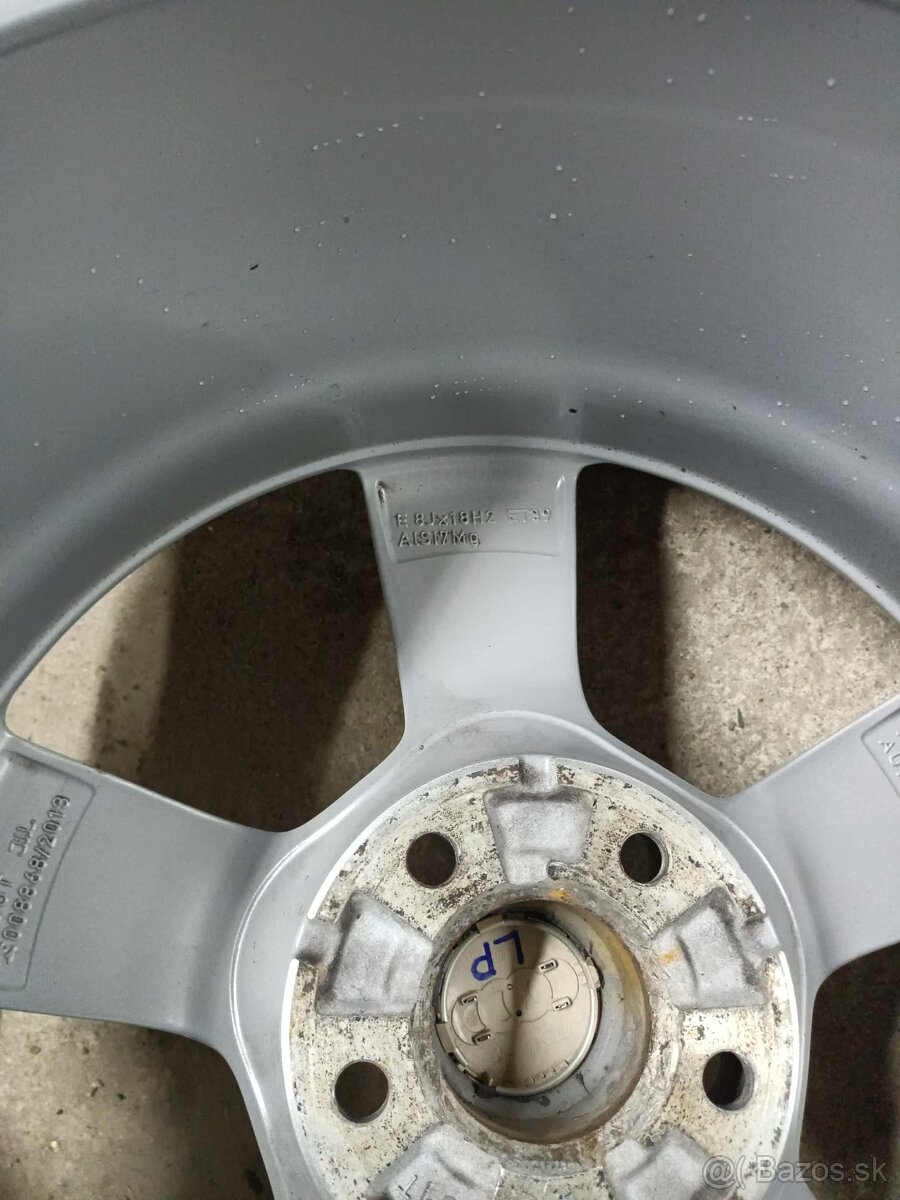 ❄️zimné 4ks alu disky orig. Audi 5x112 R18 pneu 225/55 7mm - 6