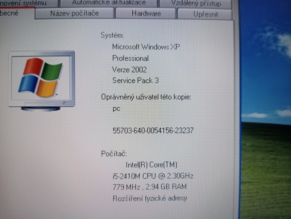 HP elitebook 2560p - Intel core i5 - 4gb ram - WIN XP - 6
