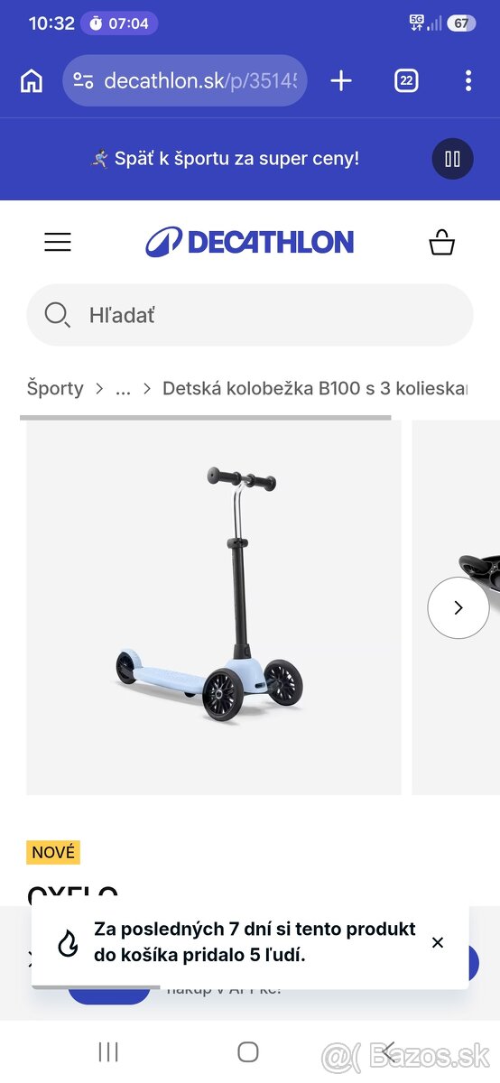 Kolobežka detská 3 kolesová - 6