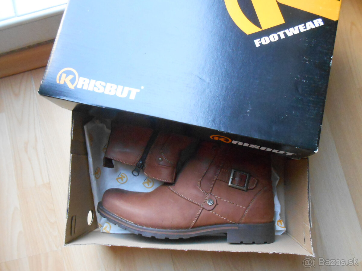 Pánske čižmy RISBUT nové, č. 40 - 6