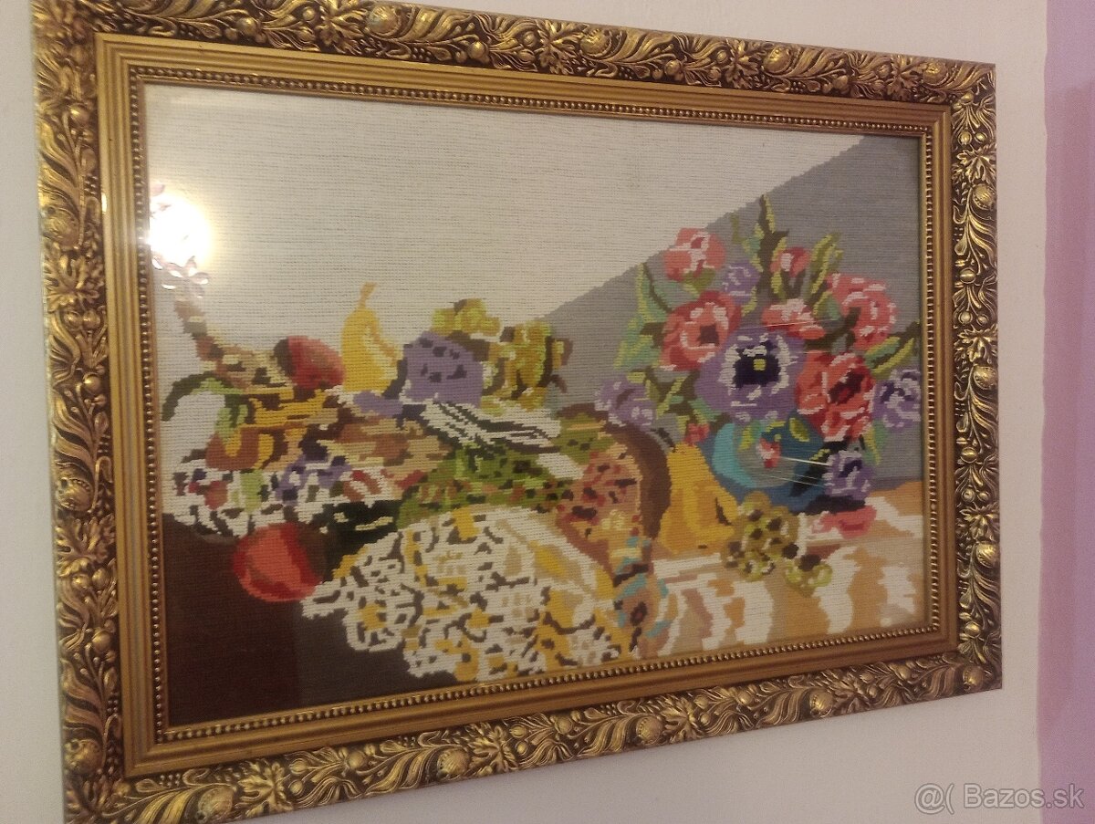 Zrkadlo, obrazy s rámami starožitné barok - 6